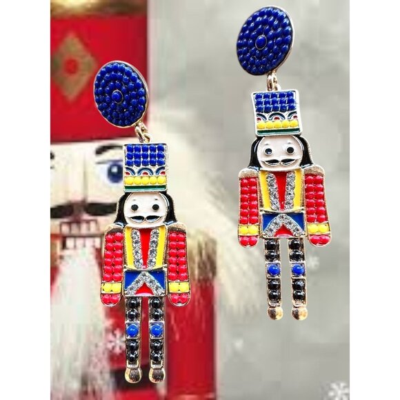 Nutcracker Earrings Toy Soldier New Christmas Ballet Jewelry French Guar… - Picture 5 of 12